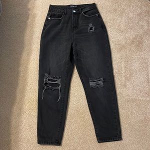 Black nasty gal mom jeans